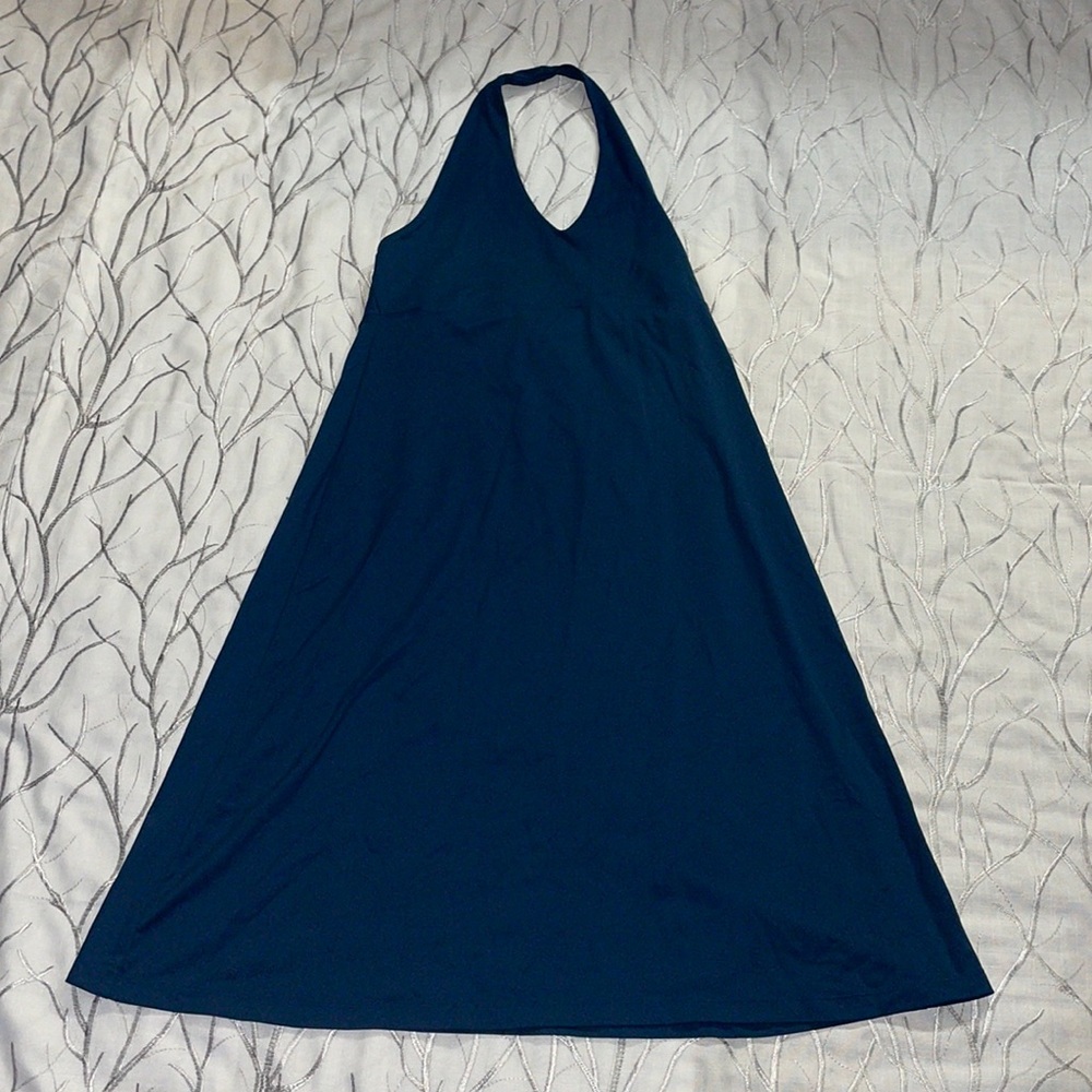 Patagonia morning glory A line key hole back halter neck dress
